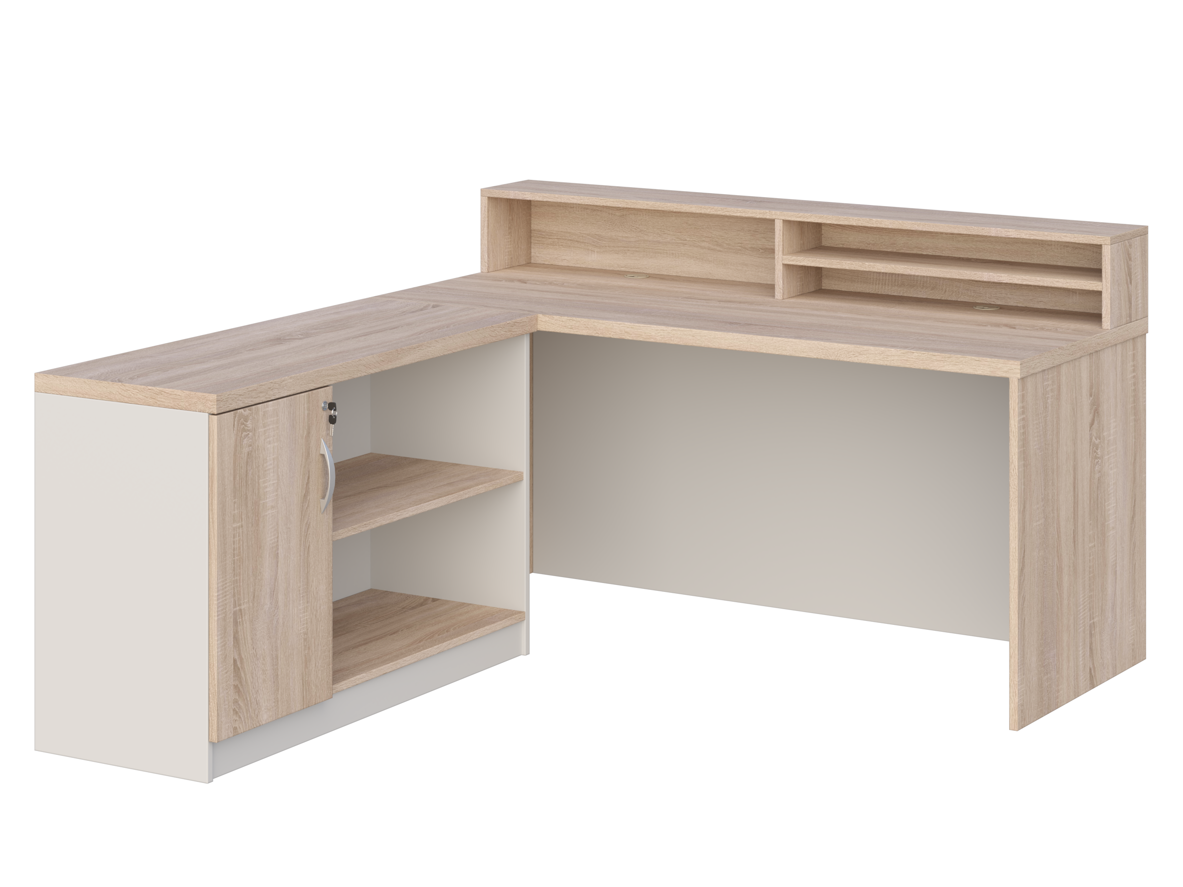 KUJAWIAK PREMIO ZESTAW 11 - Biurko z nadstawką dł. 1600 z komodą Nr 1