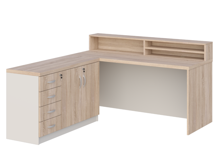 KUJAWIAK PREMIO ZESTAW 12 - Biurko z nadstawką dł. 1600 z komodą Nr 2