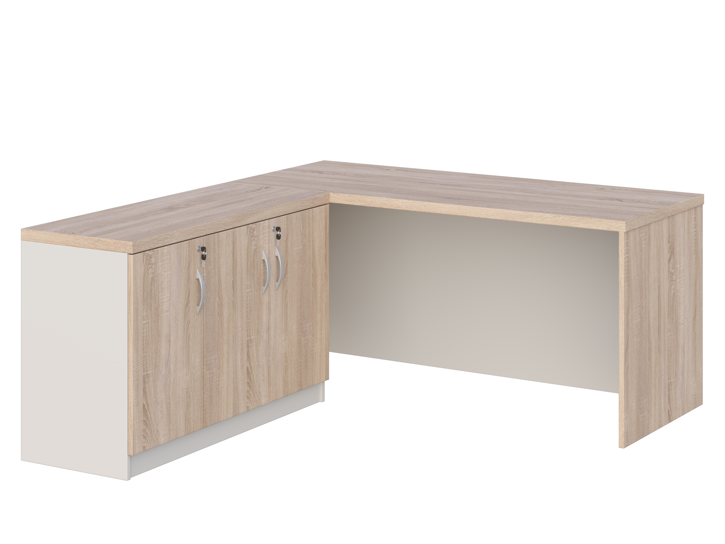 KUJAWIAK PREMIO ZESTAW 6 - Biurko gabinetowe dł. 1800 z komodą Nr 3