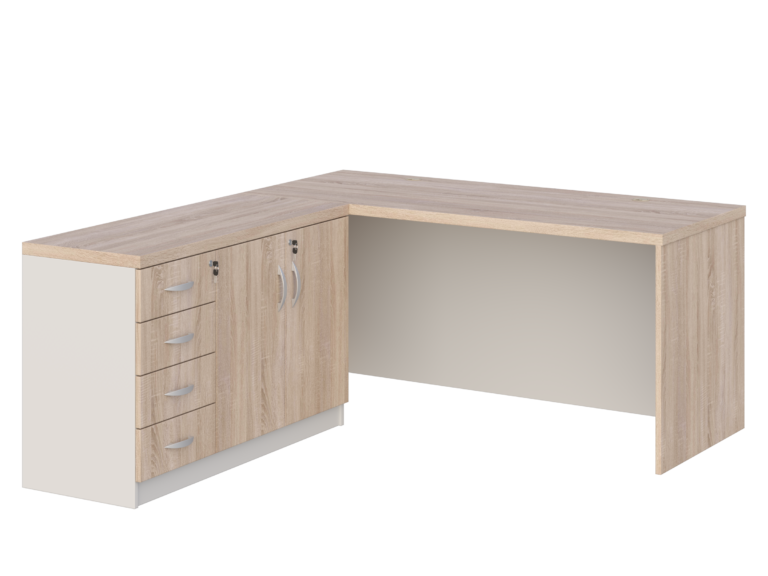 KUJAWIAK PREMIO ZESTAW 5 - Biurko gabinetowe dł. 1800 z komodą Nr 2