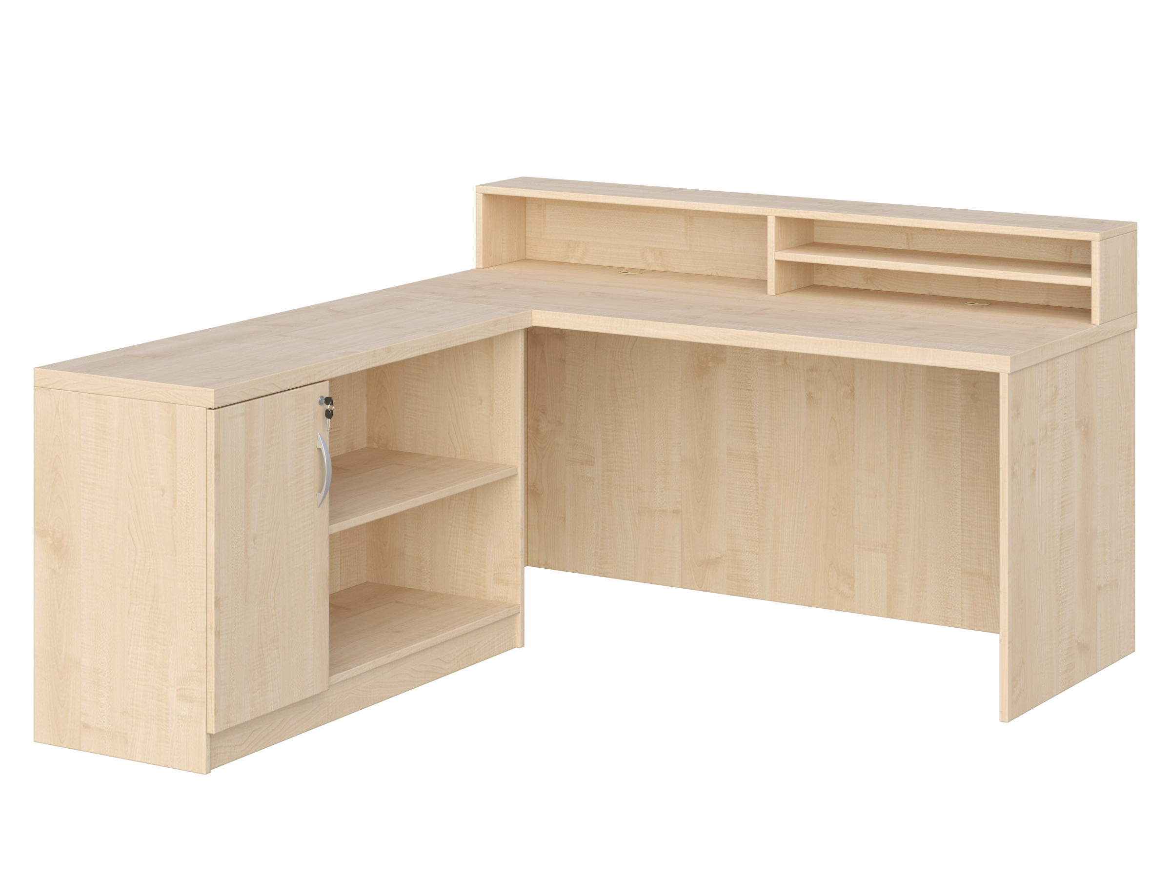 KUJAWIAK PREMIO ZESTAW 14 - Biurko z nadstawką dł. 1800 z komodą Nr 1