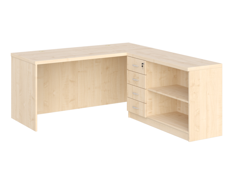 KUJAWIAK PREMIO ZESTAW 17 - Biurko gabinetowe dł. 1600 z komodą Nr 4