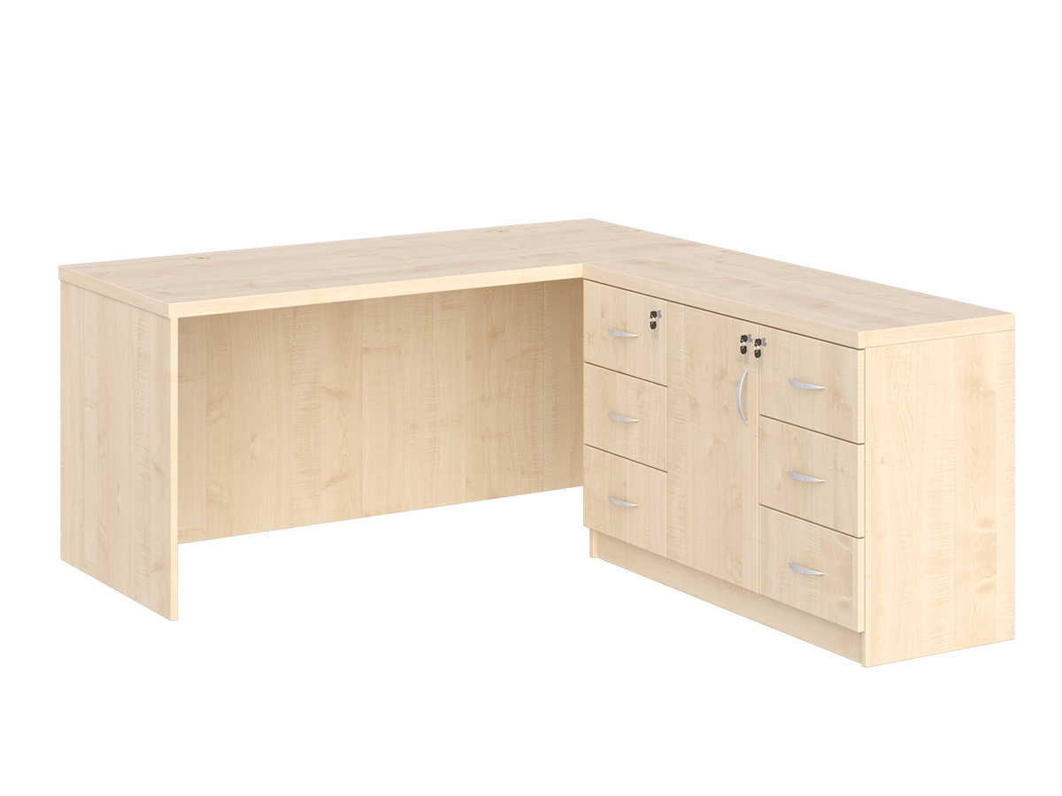 KUJAWIAK PREMIO ZESTAW 18 - Biurko gabinetowe dł. 1600 z komodą Nr 5