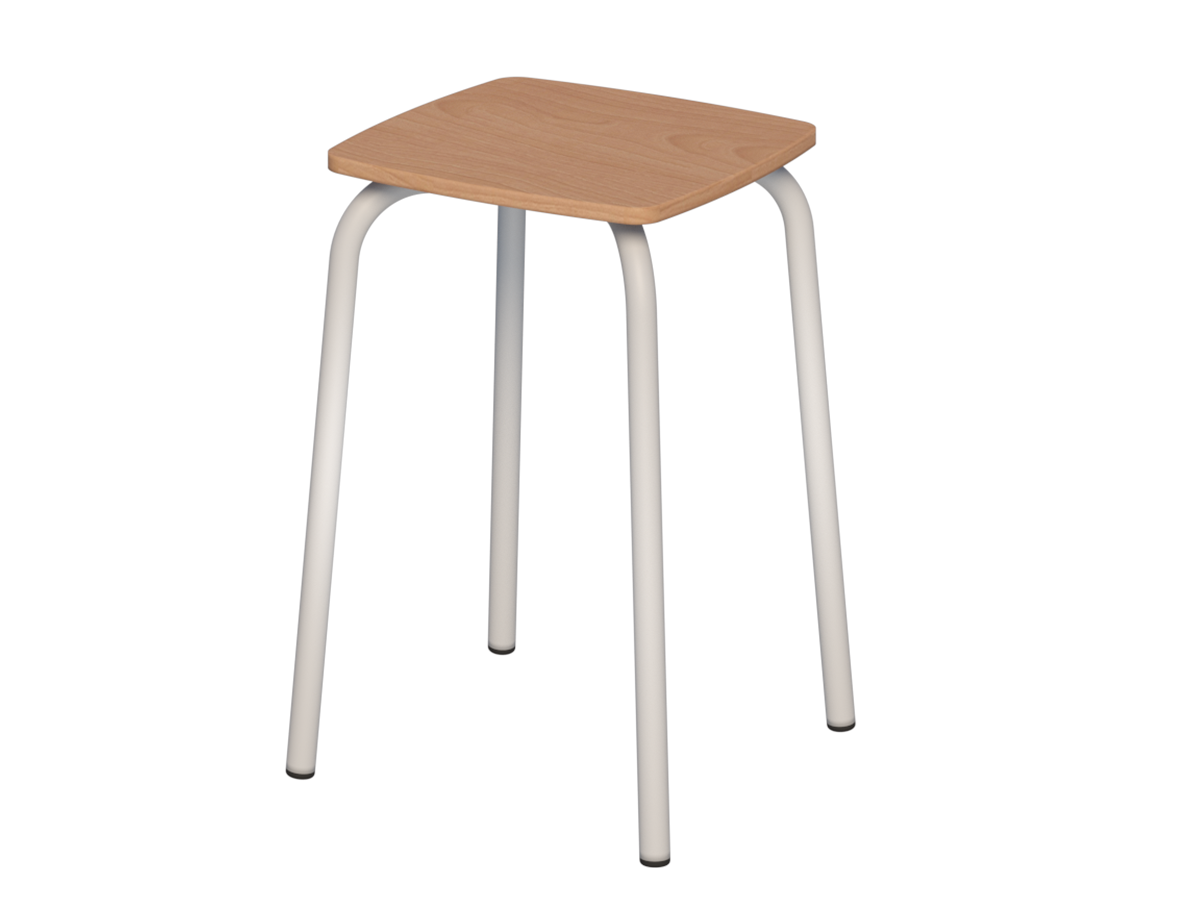 Taboret, siedzisko ze sklejki kwadratowe